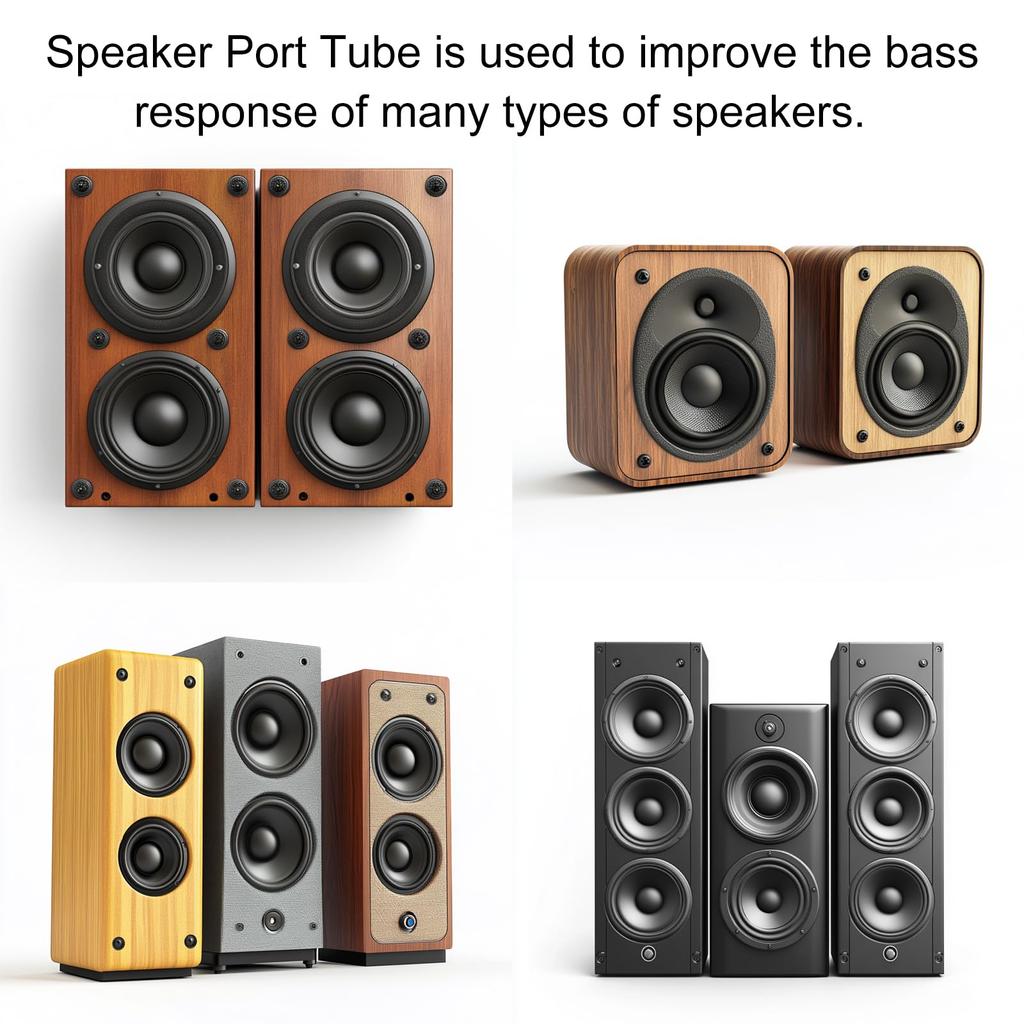 uxcell 2pcs x Speaker Port Subwoofer Bass Box Bass Woofer Speaker Bass Air Port for Speaker Cabinet 59x180mm/2.3 7" Tube, Tube, Box, Box, DJ/PA