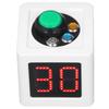 Kube Timer 1,4in 4-sidet Digital Shot Nedtelling Stoppeklokke for Privat Poker Sjakk Kasinoer Hvit