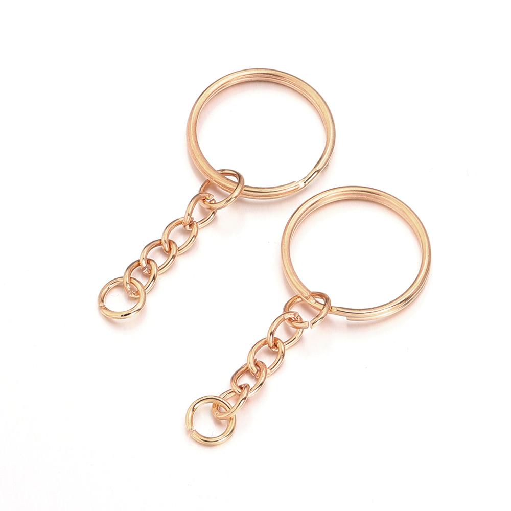 10pcs/Lot Iron Key Rings Blank Keyring Keychain Split Ring Keyfob Key Holder Rings DIY Findings Making Keychain Accessories