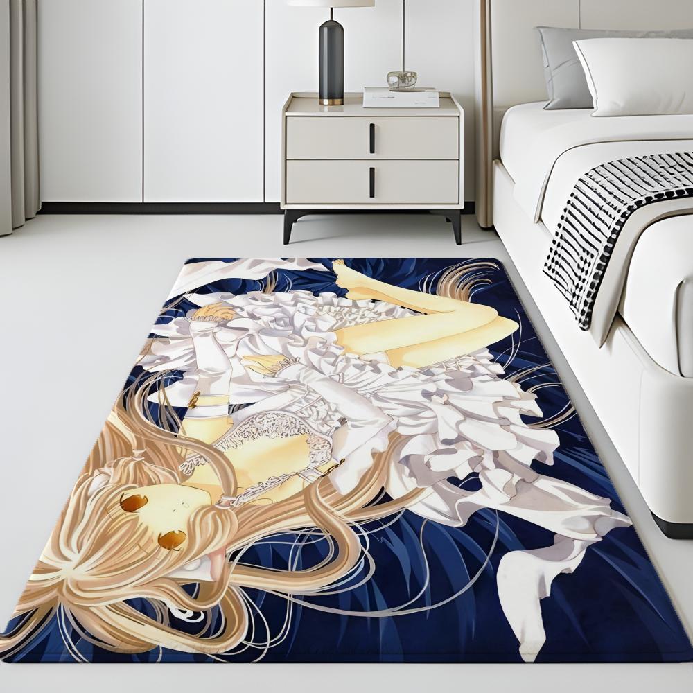 Animation C-Chobits Floor Mat Soft Flannel Entrance Door Mat Non Slip Absorbent Bathroom Bedroom Floor Rug