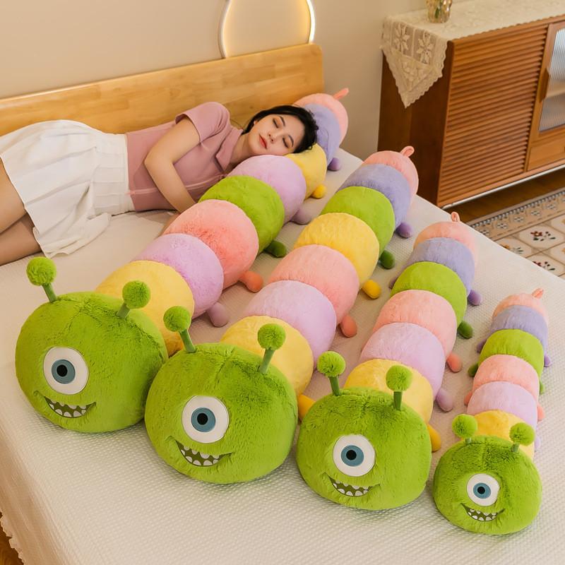 Adorable Green Caterpillar Monster Plush Toy Soft And Cozy Hug Pillow Doll For Kids