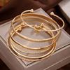 Hot-selling retro creative pentagram design open bracelet set metal bracelet bracelet