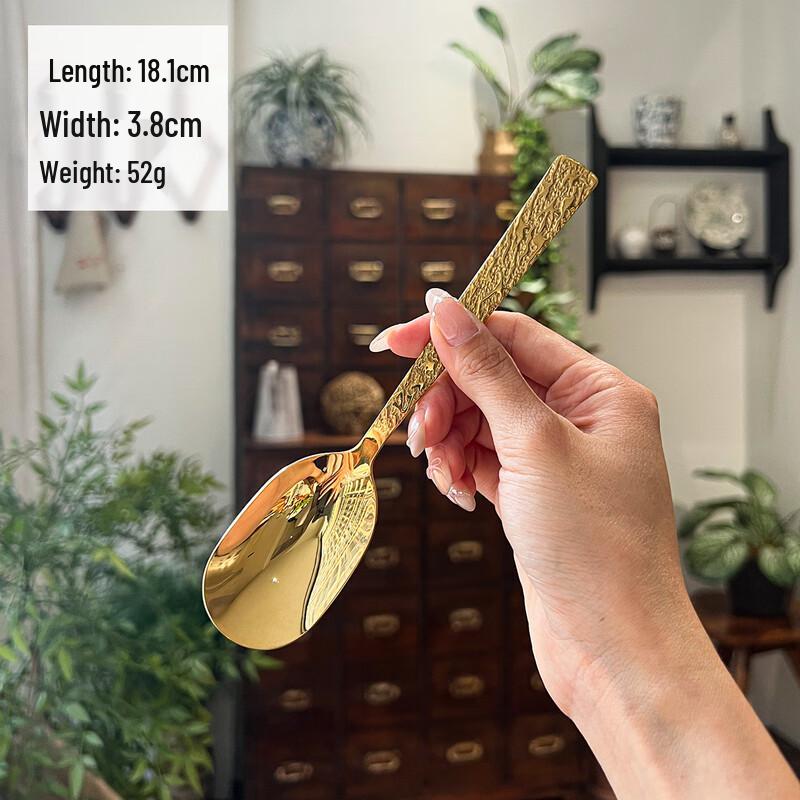 

Ложки из нержавеющей стали ZISIZ в стиле ретро, кованые, овальные