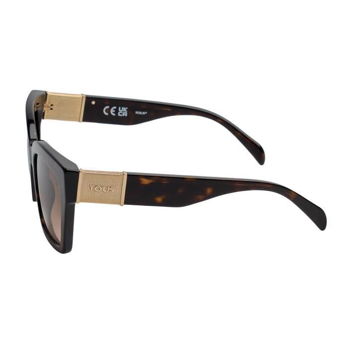 Lunettes de soleil carrées pour femmes STOB47-Havane foncé