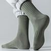 5 Pairs/Lot Men Socks Breathable Solid Color Outdoor Sport Middle Tube Casual Sock