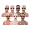Groothandel Afro-Amerikaanse Make-up Gezicht Pruik Display Realistische Paspop Hoofd met Schouders, Pruik Paspop Hoofd voor Pruik Display