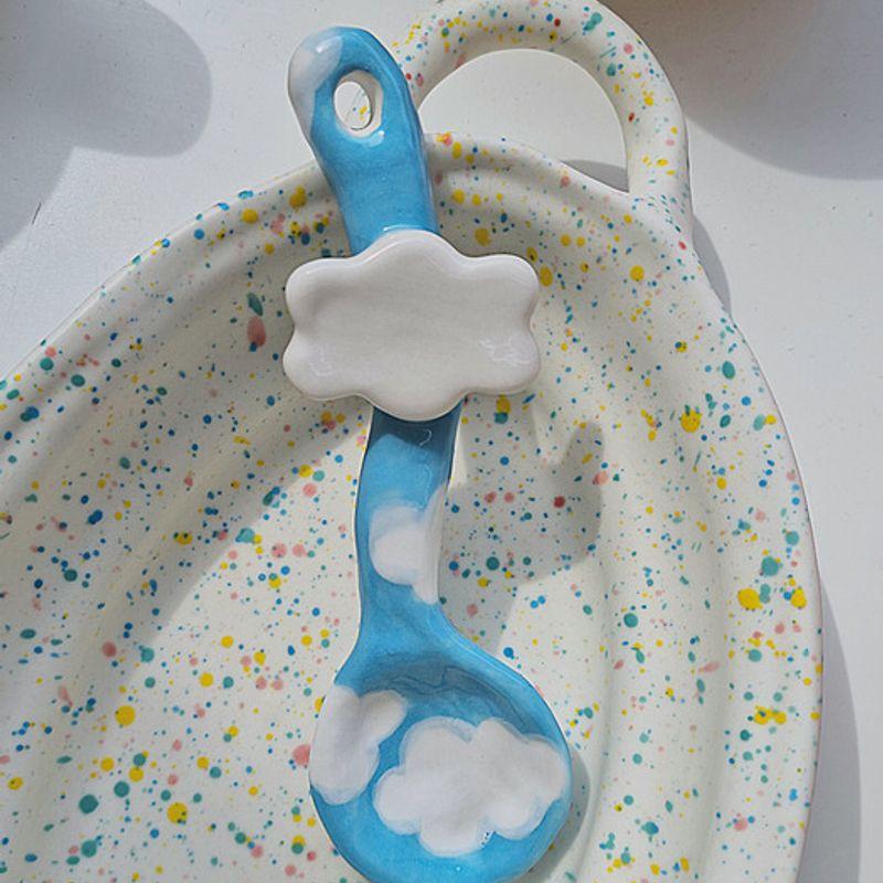Deulkkot Ceramic Sky Cloud Spoon