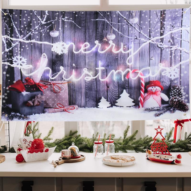 Merry Christmas Background Decorations For Home Xmas Ornaments Banner Navidad Noel Natal Gifts New Year Photo Backdrop
