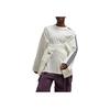 Y-3 Solid Color Striped Loose Fit Long Sleeve T-Shirt Women Tops White IQ2191