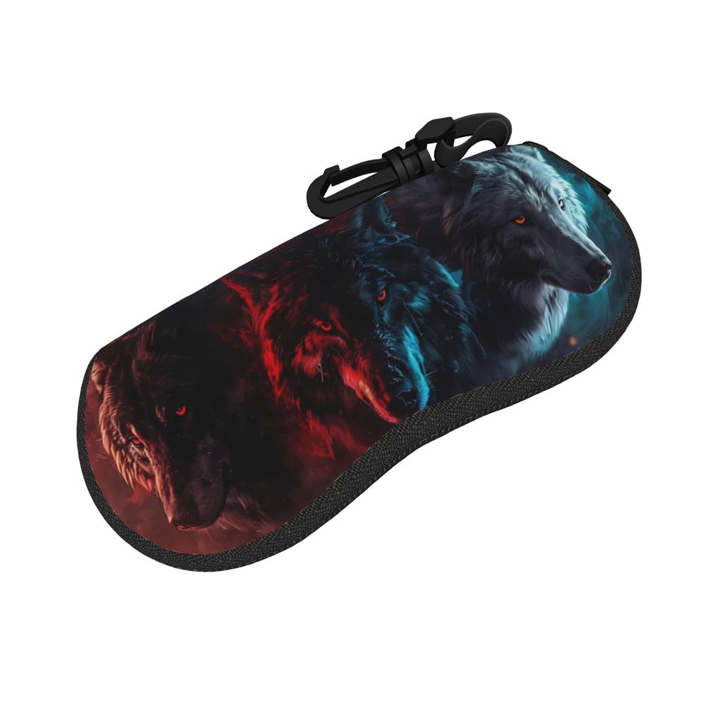 Wilder Wolfskrieger Brillenetui Unisex Neues Zubehör Brillenaufbewahrungsbox Kontaktlinsenetui
