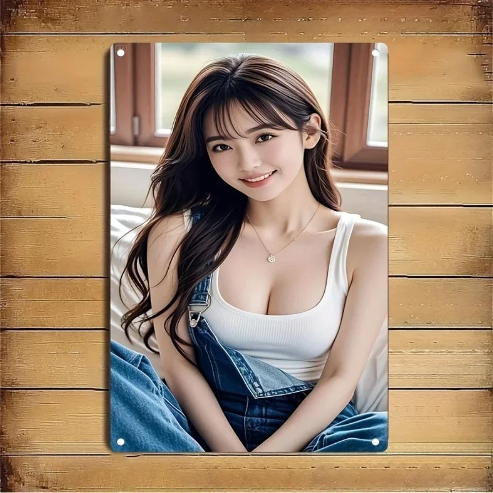 

KPOP Metal Portrait Poster Korean Style Female Idol Sign for Home Bar Cafe Wall Decor Christmas Gift 20x30cm