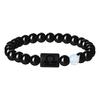 Vnox 12 Zodiac Charms Bracelets Gift for Men Dad,Both Sided Constellation Birthmonth Beaded Bracelet Wristband,Father's Day Gift