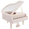 Premium-2X Piano Music Box, White Clockwork Mechanical Musical Boxes, Classical Music Box For Girls Birthday Gift