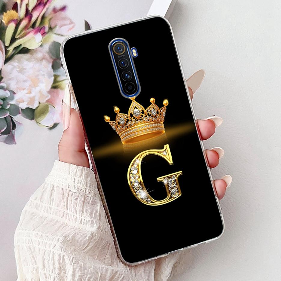 Für Realme X2 Pro Hülle RMX1931 Luxuriöse Krone Buchstaben Handyhülle Für Realme XT X 2 Pro RealmeX2 RealmeXT Hülle Weiche Silikonhülle