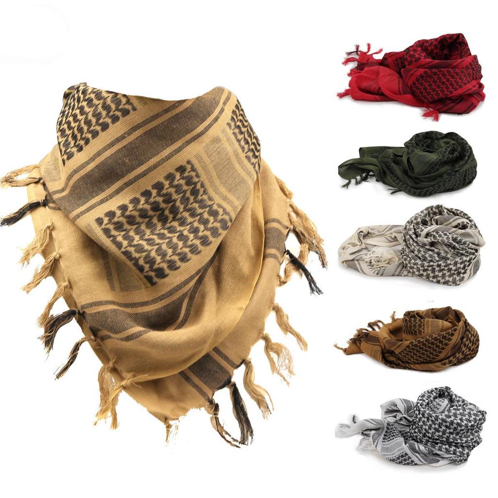 Military Camouflage Tassel Scarf - Outdoor Arab Shawl, Headscarf for Spring & Summer