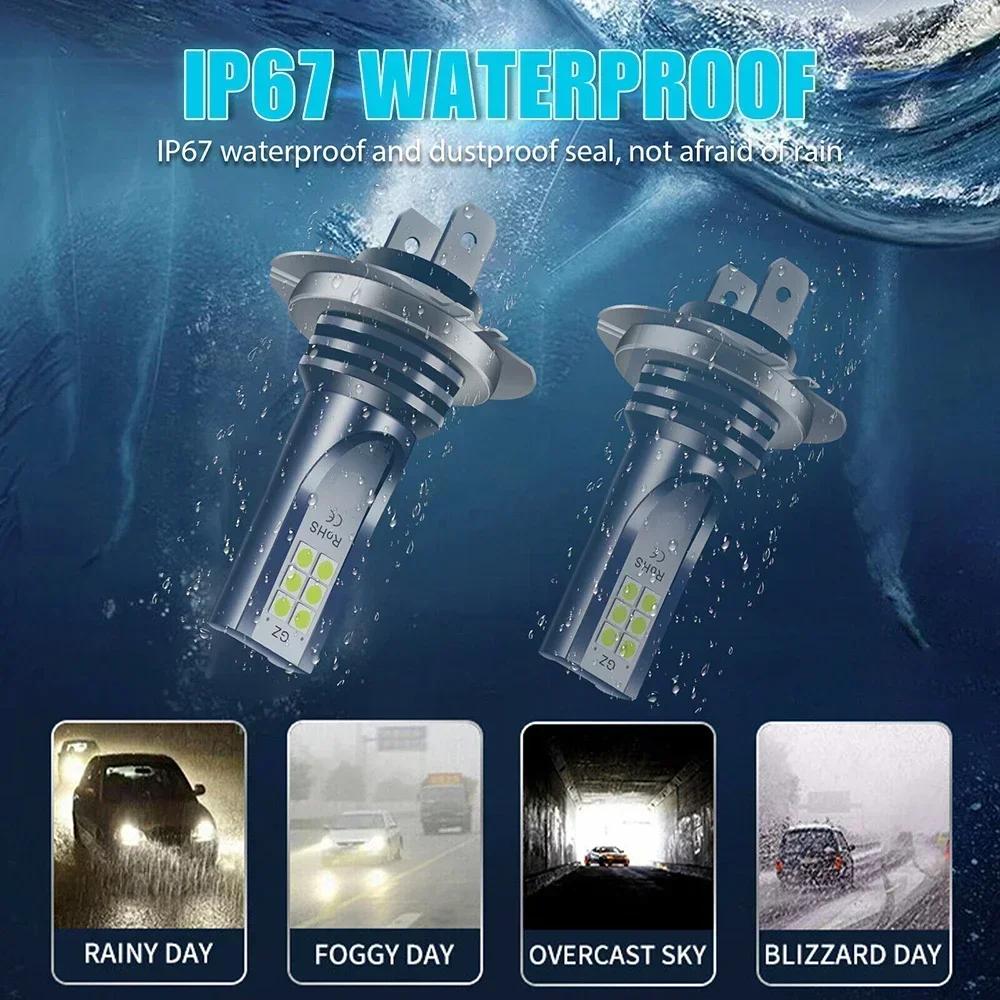 H7 LED Headlight Bulb Kit Car Fog Light 110W Super-Bright 6000k White Headlamp High Low Beam For Vehicles