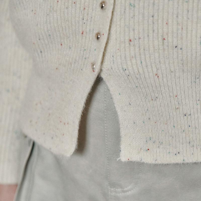 MAXZA Cardigan Bouton Haricot Col Rond Zd11qd022na