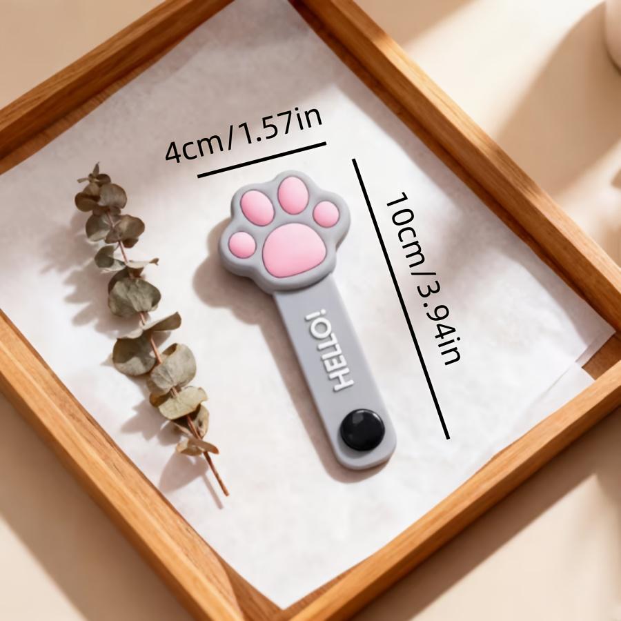 2 Cartoon Cat Paw Cable Winders for Earphone Data Cable Charging Cable Organizer Portable And Practical Earphone Cable Tie
