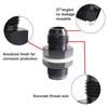 Male AN6 AN8 AN10 AN12 Flare Fuel Cell Tank Adapter Bulkhead Fitting Straight with Washer Black Aluminum Straight
