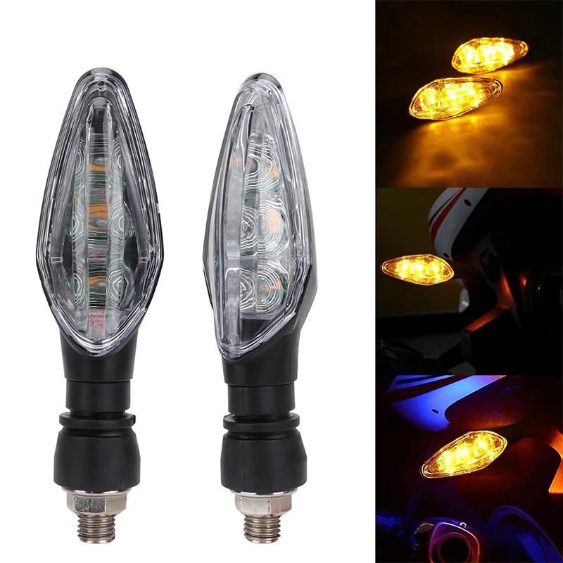 2Pcs Motorcycle Turn Signal Light Super Bright Amber Blinker Indicator Waterproof Motorcycle Running Lamp Flashers Lighting