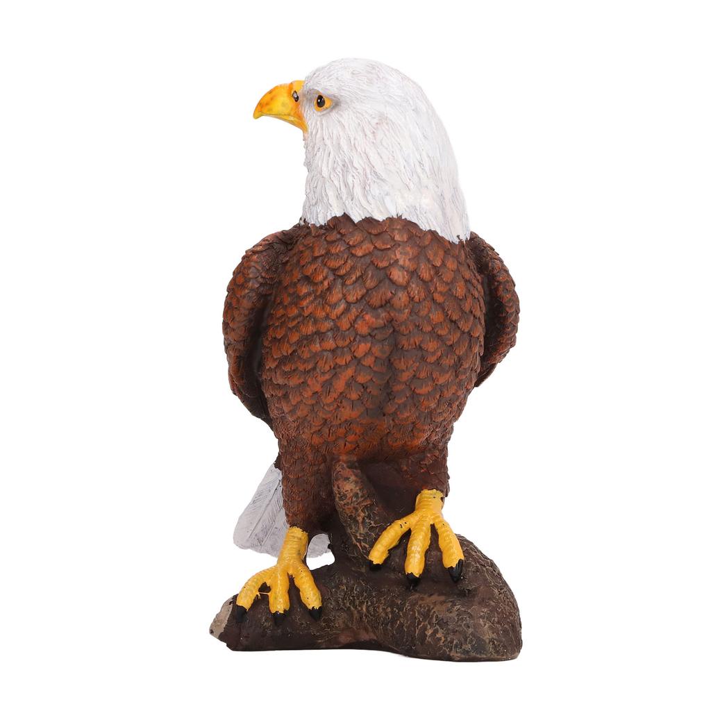 Weißkopfseeadler Statue Kopf Drehung Stil Reiche Details Stabil Langlebiges Harz Patriotische Adlerfigur für