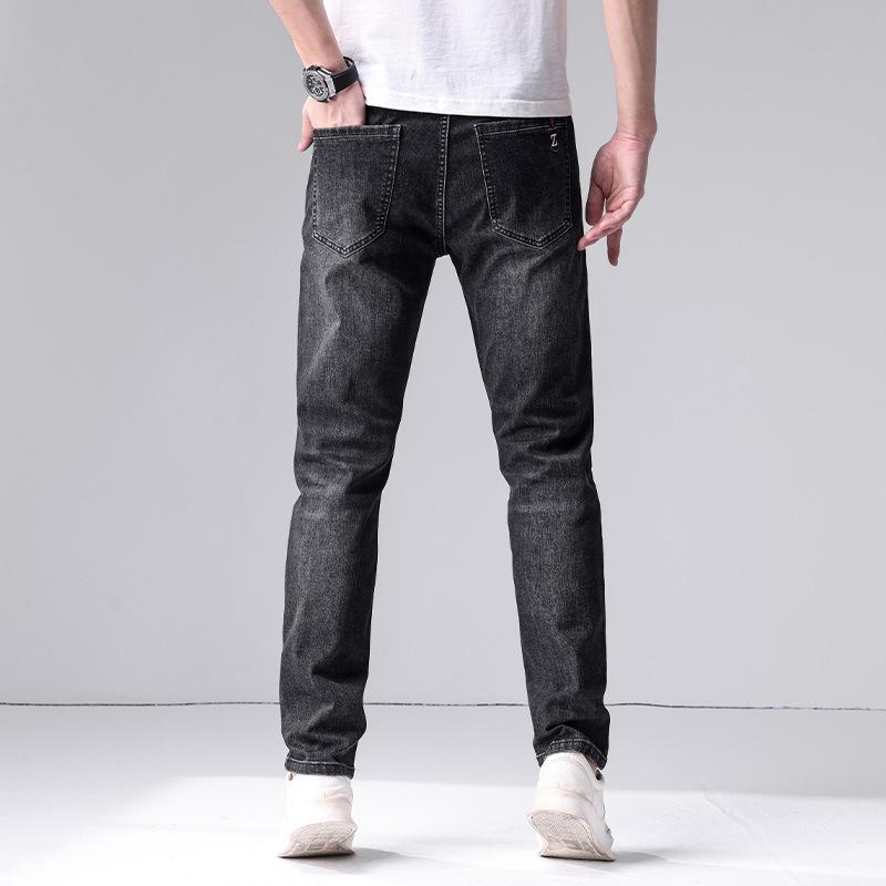 Primăvară și Vară Nou Jeans și Pantaloni pentru Bărbați din Bumbac Pur Slim Drepți Elastici Bărbați