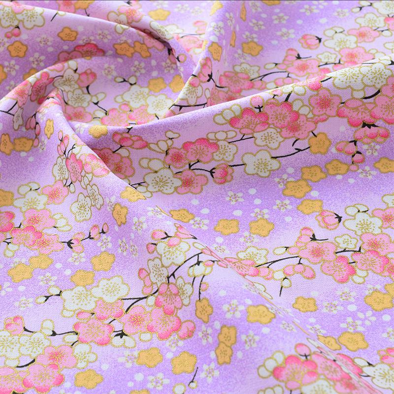 Breiter 140cm Baumwoll-Japanischer Stil Bronzefarbener Jacquard-Satin-Stoff für Cheongsam Kimono Nähen DIY Tasche Handgefertigter Patchwork-Stoff