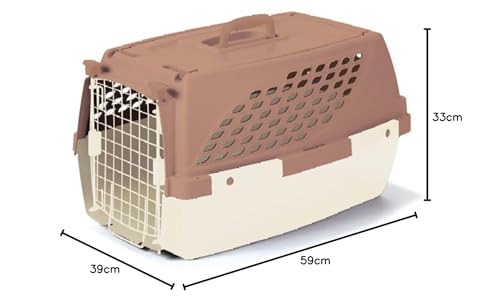 Firstlux Pet Suite Chocolate Medium Hard Pet Carrier for Outdoor Use and Disaster Preparedness