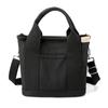 Women Small Bag with Zipper Fashion Lady Single Shoulder Portable Thickened Canvas Mobile Phone Bucket Tote Bag