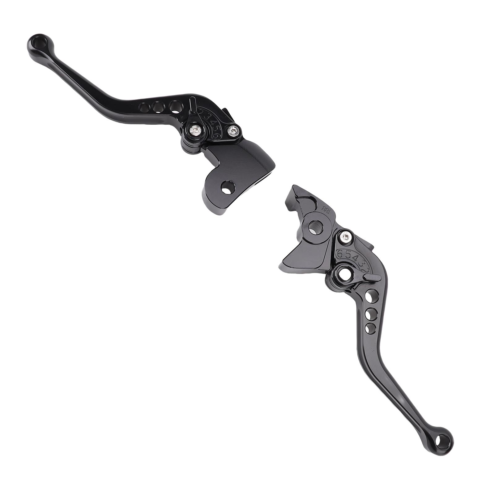 

1 пара рычагов тормоза и сцепления мотоцикла, анодированные из алюминиевого сплава, короткие, регулируемые