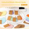 50/100Pcs Colored Blank Kraft Paper Cards Craft Cards Paper Business Message Cards Flash Card Blank For Learning Study Diy Memor