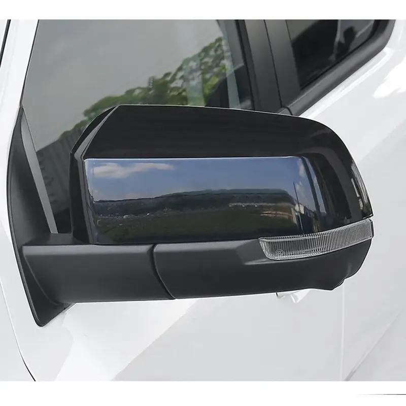 For Ford Ranger 2024 Car Sticker Rearview Side Mirror Cover Wing Cap Exterior Door Rear View Case Trim Carbon Fiber Look