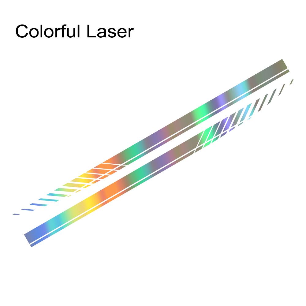 2 шт. Наклейки на пороги автомобиля Виниловая пленка Черные наклейки на автомобиль Гоночные полосы Виниловые наклейки Аксессуары для тюнинга автомобиля
