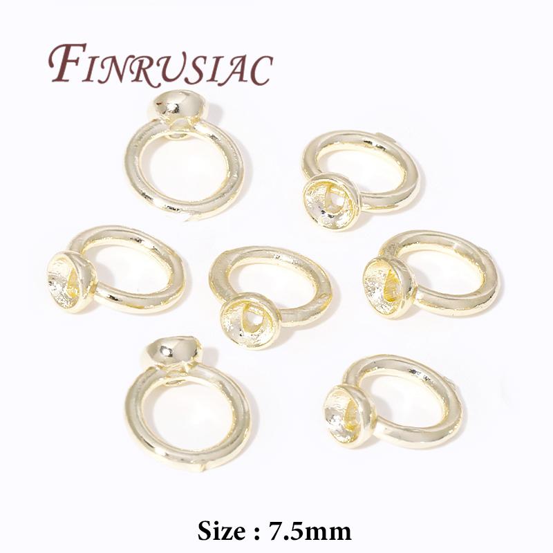 Crimp Beads For Jewelry 18K Gold Plated Crimps Cover Findings For DIY Bracelets Accessories Bead Tip Ball Chain Connectors
