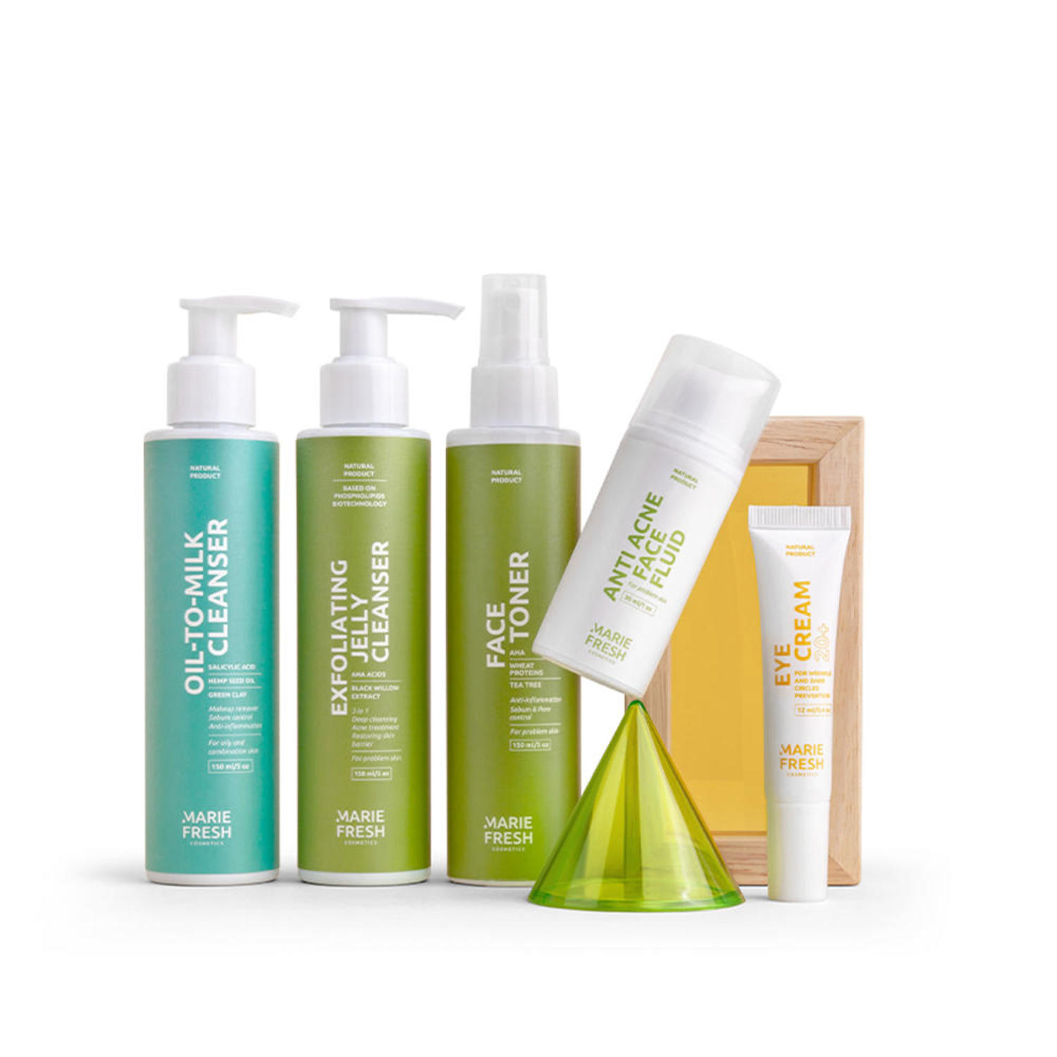 

Комплектний догляд за молодою проблемною шкірою з гелем Marie Fresh