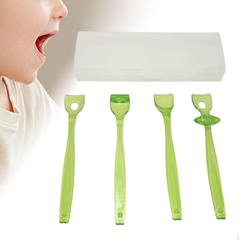 4Pcs Tongue Tip Exerciser Oral Muscle Training Mouth Articulation Exercise