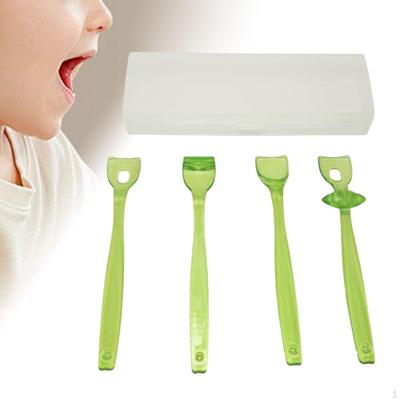 4 Stück Zungenspitzen-Übungsgerät Mundmuskeltraining Mundartikulationsübung