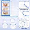Round Plastic Storage Container With Lids For Kitchen And Freezer Safe Use P9YB