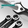 Anti Slip Combination Ratchet Wrench 6-15mm Spanner Durable Dual-purpose Wrench  Universal