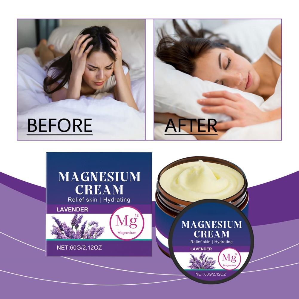 Lavender Legs Arms Chest Care Natural Aid for Deep Sleep Moisturizer After-sun Repair  Lotion Nighttime Magnesium Cream