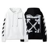 Off-White Nová mikina s kapucí s potiskem graffity šipkového vzoru pro muže a ženy, podzim a zima 2026
