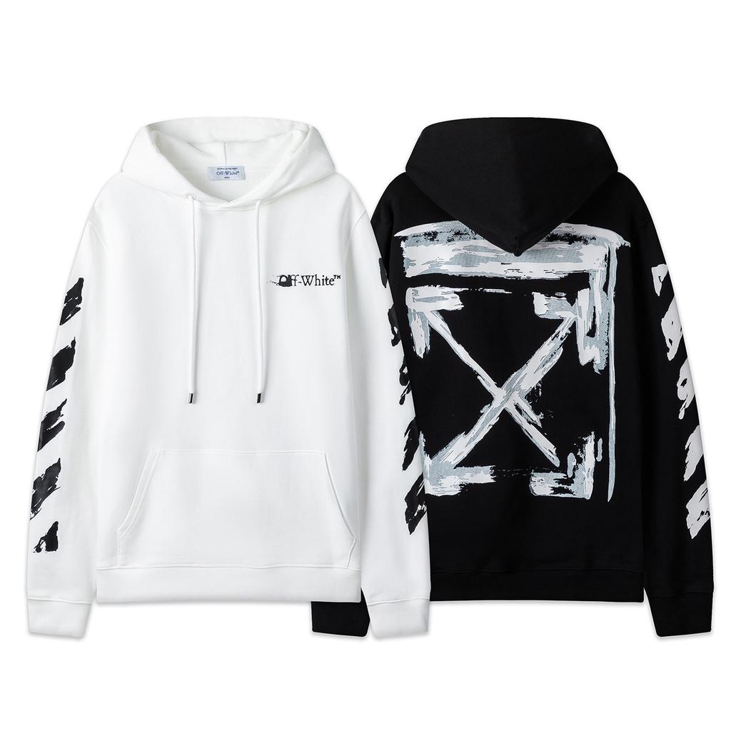 Off-White Nová mikina s kapucí s potiskem graffity šipkového vzoru pro muže a ženy, podzim a zima 2026