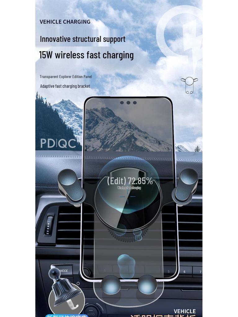 15W Kabelloses Autoladegerät & Halterung