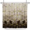 Black Gold Marble Shower Curtains For Bathroom Abstract Golden Modern Luxury Shower Curtain Waterproof Fabric With Hooks