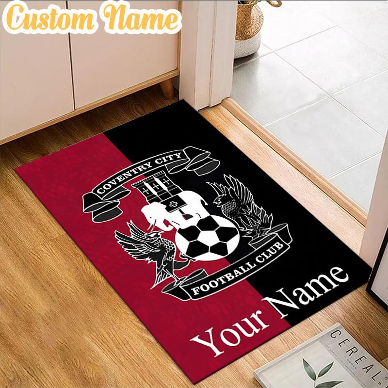 Custom Name Coventry City Football Club Rug, Office Rug, Chair Rug, Carpet for Living Rooms, Doormat Game Rug Home Decor Christmas Gifts