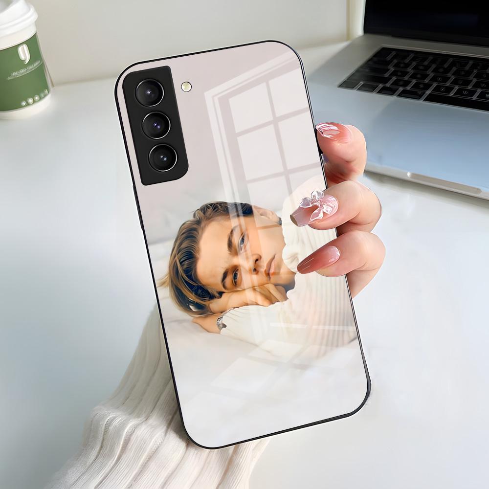 

H-handsome L-Leonardo Phone Case For Samsung S26 S25 S24 FE S23 S22 S21 Plus S20 Ultra Note20Ultra Black Glass Cover Galaxy S22 5G