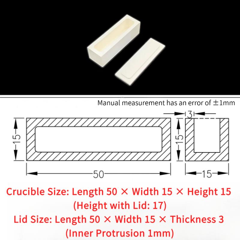 High Purity Boron Nitride Crucible With Lid, 2000℃ BN Ceramic Crucible Boat Industrial Vacuum Furnace