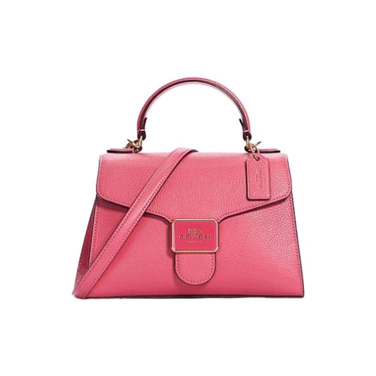 New COACH Pepper Leather Shoulder Bag, Crossbody Bag, Handbag Small Women's Pink C1323-IMNOG