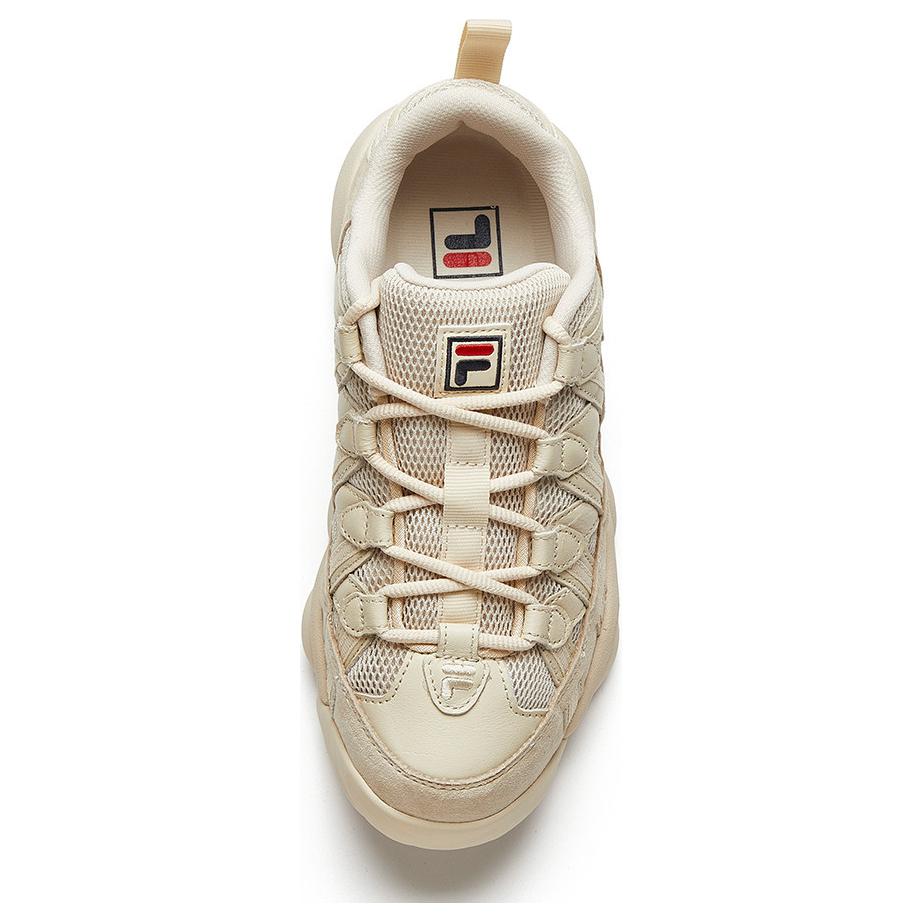 Fila Spaghetti Low Synthetic Leather Sports Casual Low-Top Retro Basketball Shoes Men Sneaker Beige F12M931232FAG