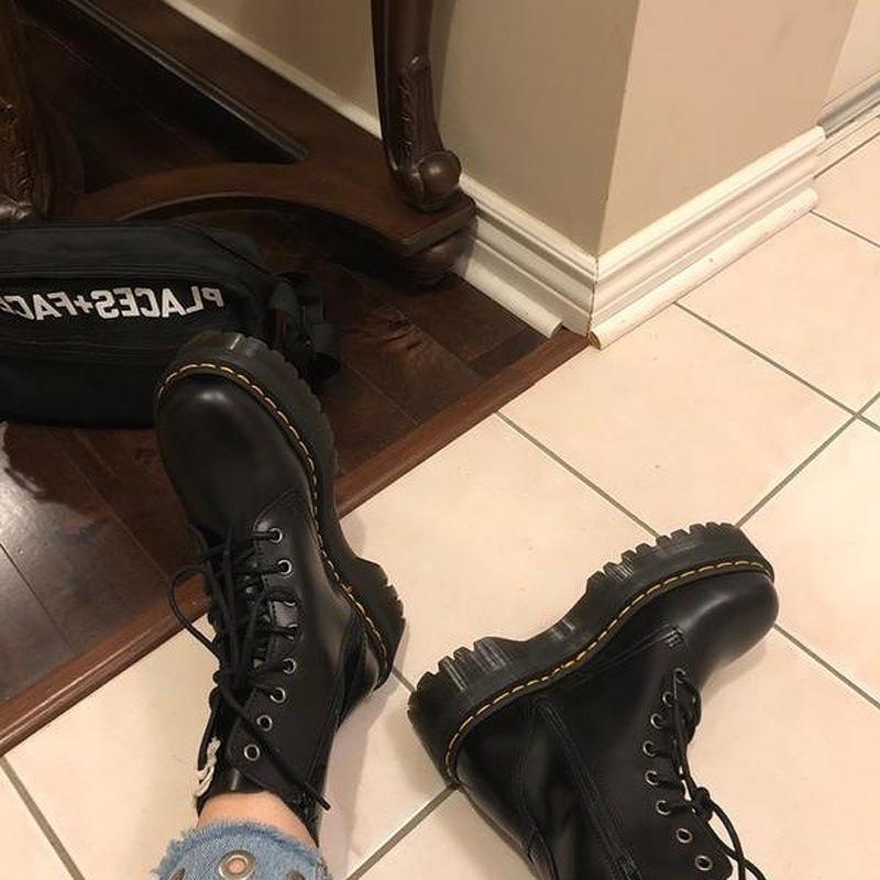 Martin Boots Damen bequem und vielseitig Herbst und Winter Damenschuhe dicksohlige erhöhende kurze Stiefel Workwear Damenstiefel